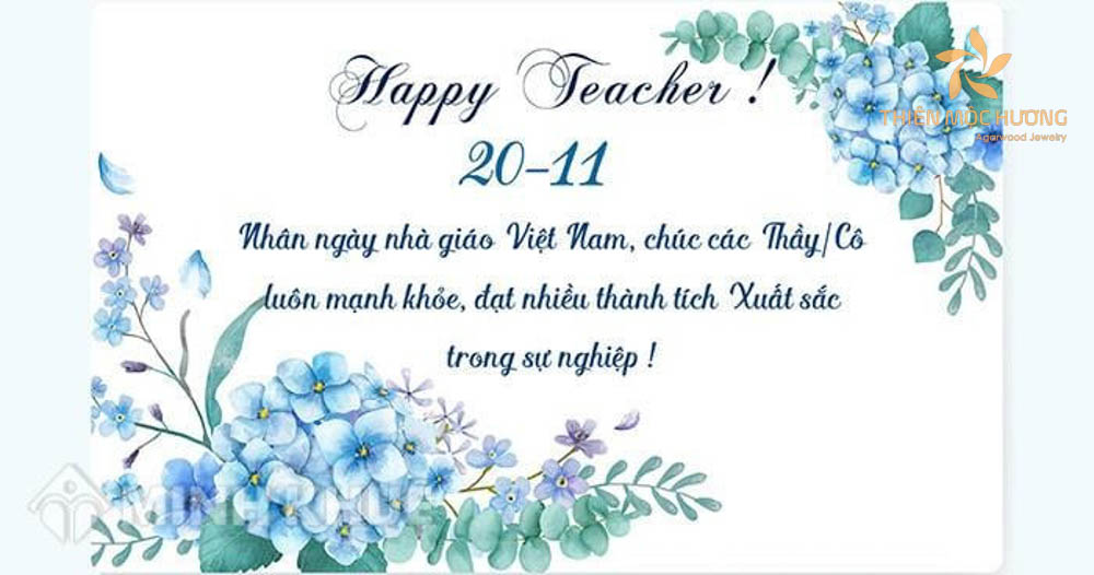 Hình ảnh hoa chúc mừng ngày Nhà giáo Việt Nam với thiết kế với hoa hồng xanh
