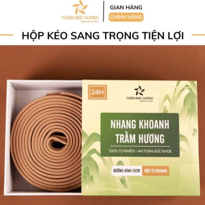 Alternative view of Nhang khoanh Trầm Hương (Nhang Vòng) Cao Cấp 24H – 10 Khoanh