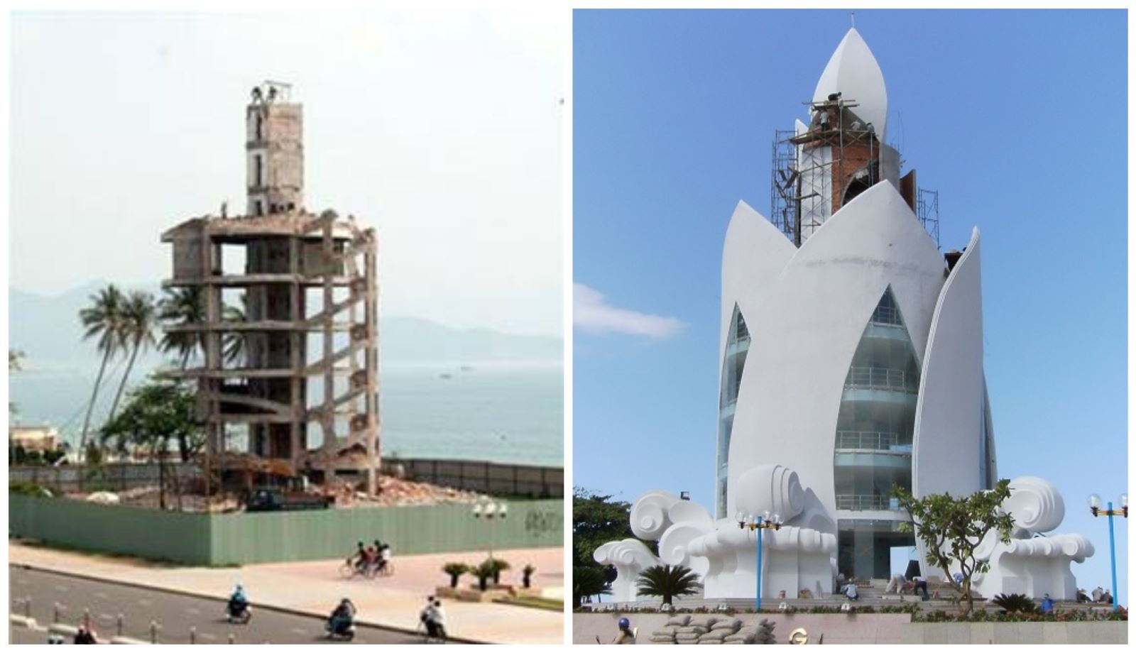 Quá trình xây dựng Tháp Trầm Hương