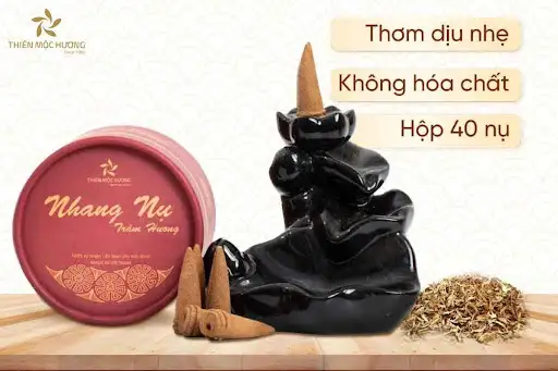 Nụ trầm hương tốt nhất là sản phẩm làm từ 100% bột gỗ trầm tự nhiên, trong đó dòng cao cấp của Thiên Mộc Hương nổi bật với hương thơm thanh khiết, an toàn và lưu hương dài lâu