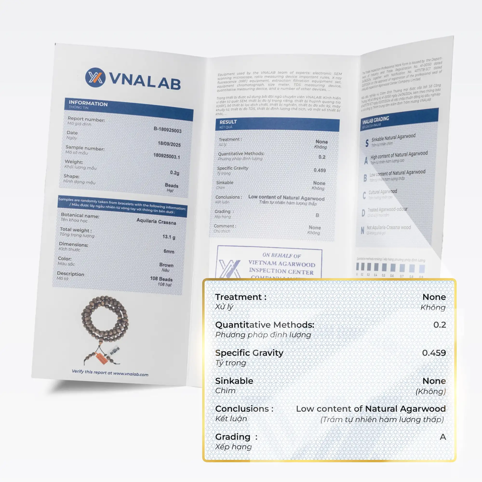 kiểm định trầm hương vnalab
