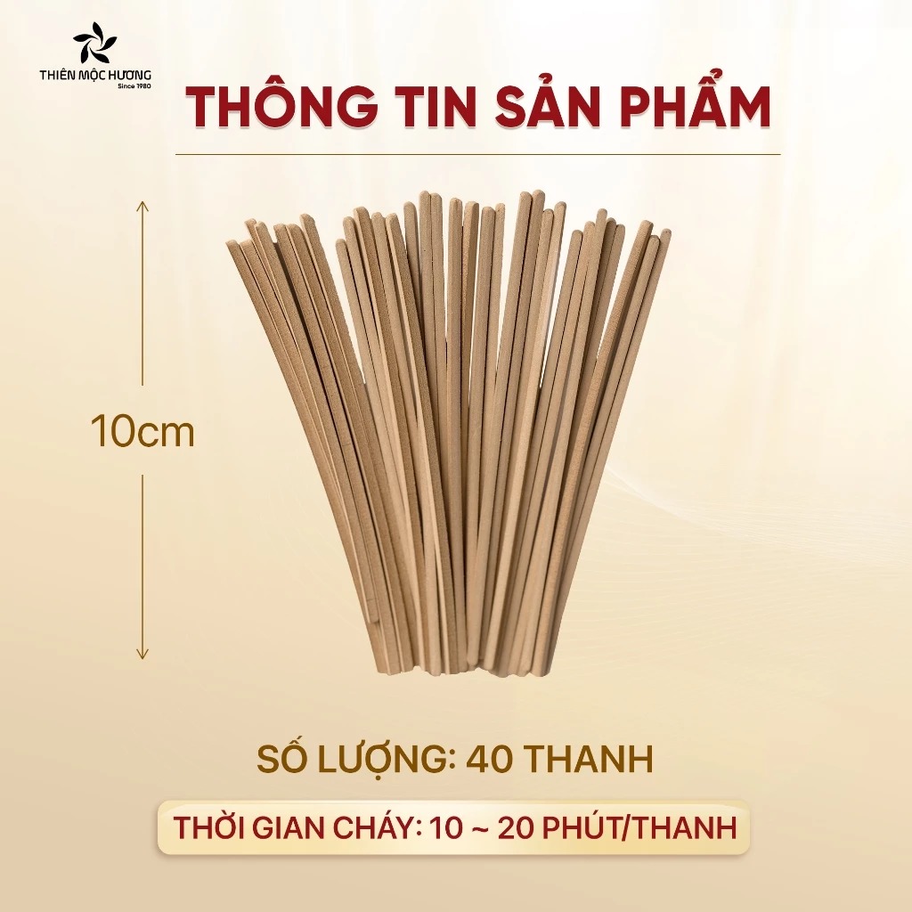 Nhang Thanh Trầm Hương Cao Cấp 12 năm - Hộp 40 thanh - Ảnh 2