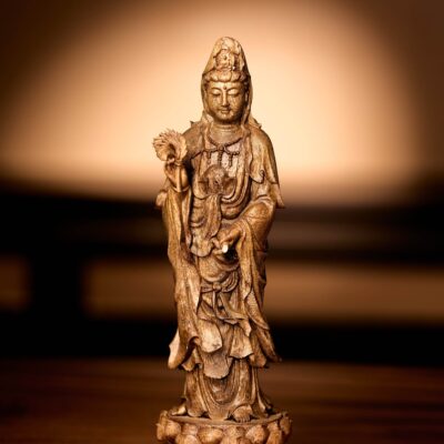Tượng Trầm Điêu Khắc Quan Âm Đứng 30cm