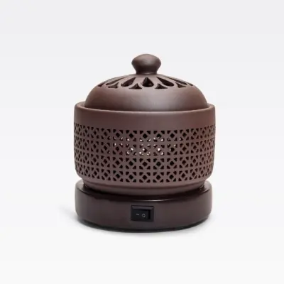 Alternative view of Lư Xông Trầm Điện Hỗ Trợ Hẹn Giờ Kèm Phụ Kiện - Mẫu Bầu Nâu