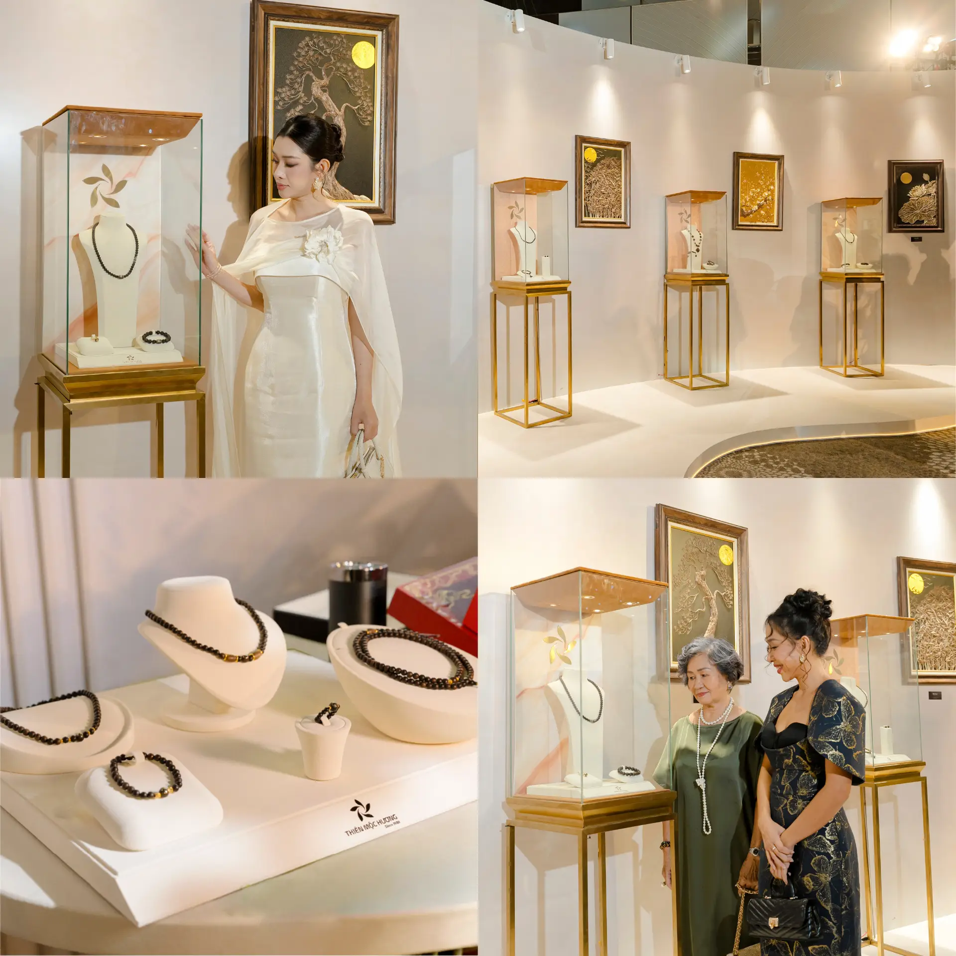 Trầm hương hiện diện trong các tuyệt tác nghệ thuật, trang sức tinh xảo, thu hút người thưởng lãm.